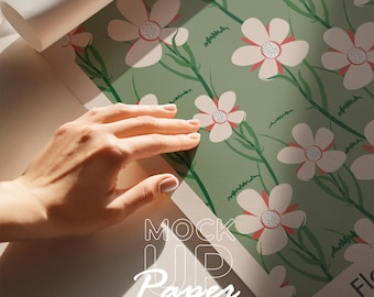 Mockup posterpapier: natuurlijk licht, DIN A-verhouding (PSD)