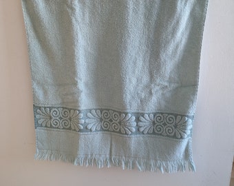 Vintage Cannon Monticello Santa Cruz Blue Towel