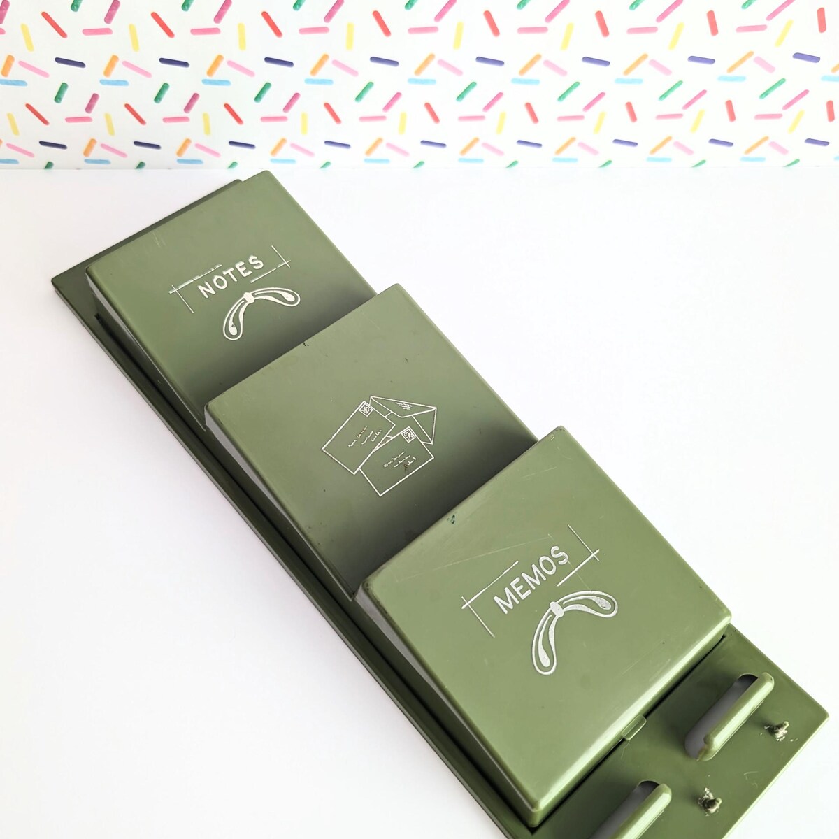 Vintage Mail Organizer Green Plastic Key Holder - Etsy