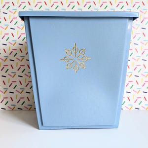 Vintage Sterilite Blue Waste Basket Trash Can
