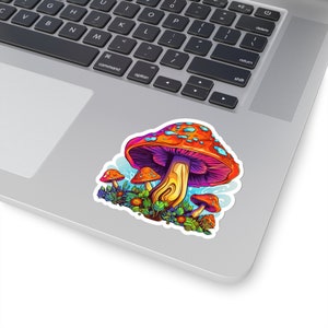 Psychedelic Magic Mushroom 3, Psychedelic Alien Sticker, Trippy Gifts, Trippy Sticker, Alien Sticker, Psychedelic Sticker, Colorful Sticker