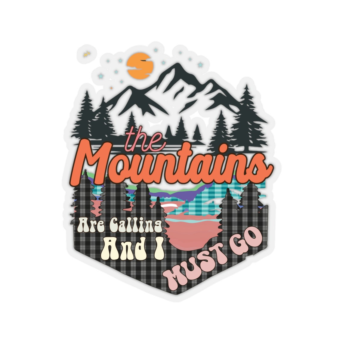 Adventure Sticker, Mountain Sticker, Hiking Sticker, Outdoor Sticker ...