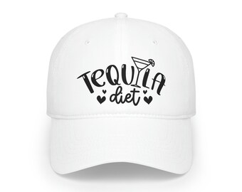 Sombrero de dieta de tequila, sombrero de despedida de soltera, regalo para despedida de soltera, vibraciones de fiesta, futura novia, regalo de compromiso, sombrero de béisbol