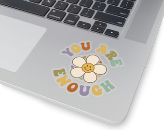 Eres suficiente pegatina, regalos inspiradores, pegatina inspiradora, pegatina de flores, pegatina radiante, PLUR Pegatina
