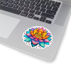 Psychedelic Lotus Flower Sticker, Psychedelic Alien Sticker, Trippy Gifts, Trippy Sticker, Alien Sticker, Psychedelic Sticker, Colorful