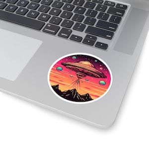 Psychedelic Spaceship Sticker, Psychedelic Alien Sticker, Trippy Gifts, Trippy Sticker, Alien Sticker, Psychedelic Sticker, Colorful Sticker