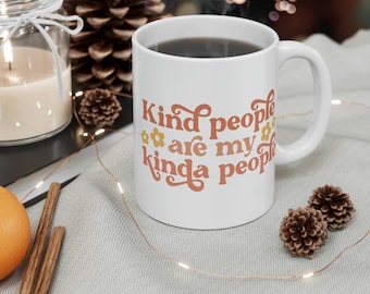 Taza My Kinda People, taza de cita positiva, regalo motivacional, taza de cerámica, buenas vibraciones, taza de 11 oz