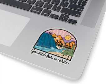 Pegatina de aventura, pegatina de montaña, pegatina de senderismo, pegatina al aire libre, pegatina de naturaleza, regalo de amante de la montaña, regalo de aventurero, explorador