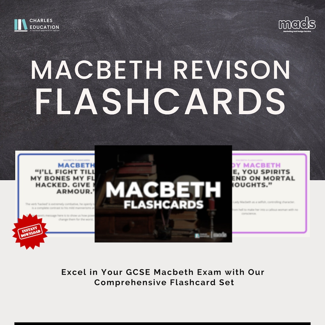 Macbeth Flashcards English Literature GCSE Revision Guide Study Notes