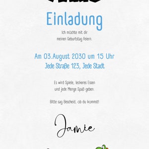 Super Mario Kindergeburtstag Geburtstagseinladung Geburtstagsparty  birthday E-card  ecard download Einladung personalisierte