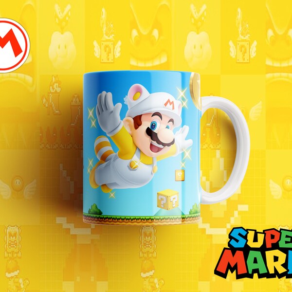 Personalisierte Tassen / Kaffee / Teetasse / Foto oder Design / personalisieren / Personalisiertes Geschenk / Super Mario Bros 20 Bundle PNG