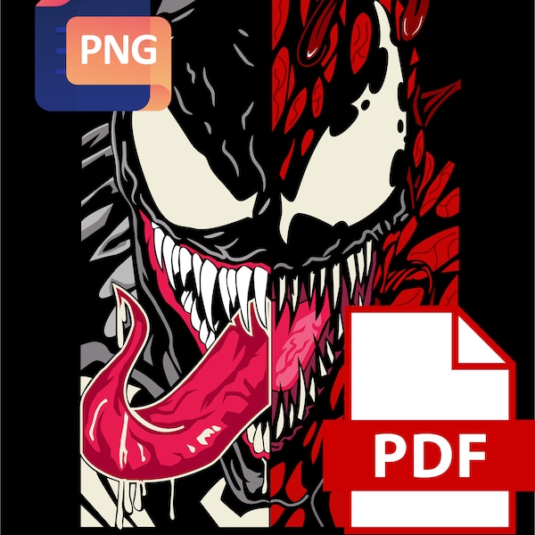 Clipart Vector Marvel Bundle PNG PDF t-Shirt cut plotter Venom Carnage Avenger Cricut marvel design black & white background