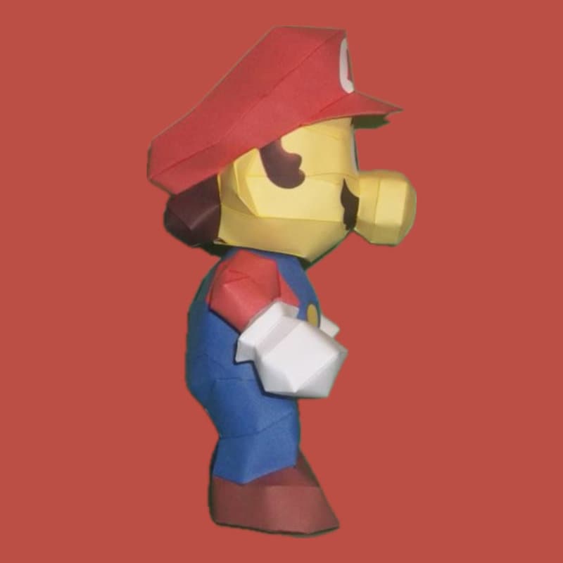 Super Mario N64 Papercraft 3D, Pepakura PDF Template File, Polygonal ...