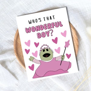 Whos That Wonderful Boy Nanalan Birthday Card For Him Funny Boyfriend Valentines Cards For Husband Anniversary Card Tiktok Meme Card For Him image 1