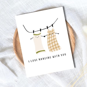 J'aime passer du temps avec vous | amoureux de la carte | Carte de Saint-Valentin pour elle lui femme mari petit ami fiancé | Cadeau Saint-Valentin pour lui elle