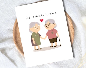 Verjaardagskaart voor de beste vriend voor altijd - BFF