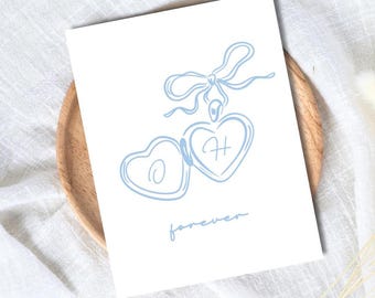Personalized Wedding Card: Engagement Card for Newlyweds