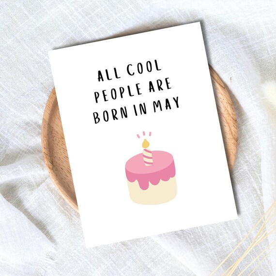 May Birthday Card - Funny Sister Punny Card