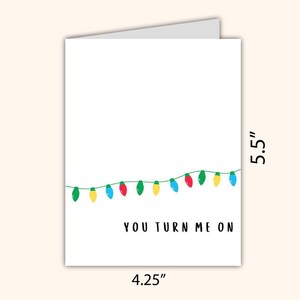 Funny Christmas Card - You Turn Me on Personalized Gift image 4