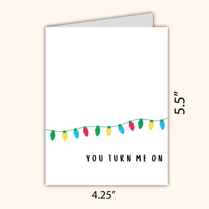 Funny Christmas Card - You Turn Me on Personalized Gift image 4