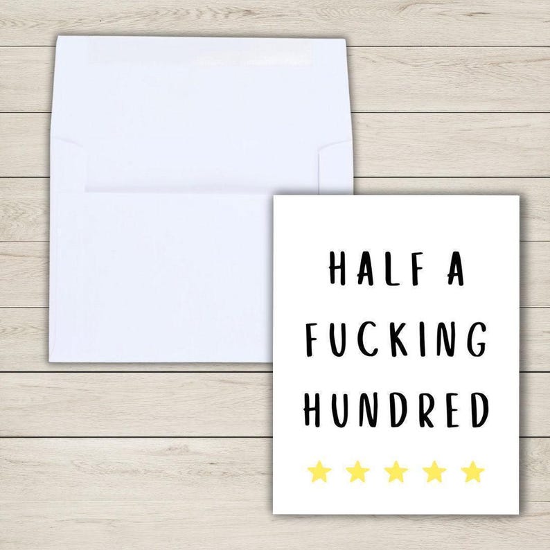 Funny 50th Birthday Card: Rude Half A Hundred Card For Dad image 4
