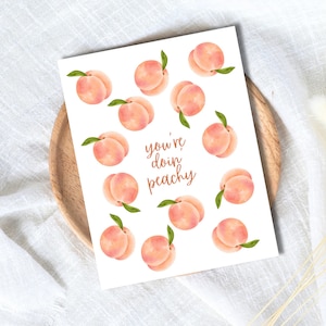 You're Doing Just Peachy Birthday Card Peachy As Your Bum Funny Birthday Card, Love Card, Romantic Graduation, Well Done, New Job, Promotion