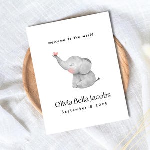 Carte personnalisée de naissance, Bienvenue dans le monde, Enceinte, Félicitations, Cadeau baby shower fille nièce petite-fille filleule enfant