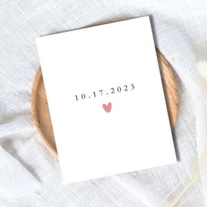 PERSONALIZED ANNIVERSARY CARD - Cute WeddingDating Card