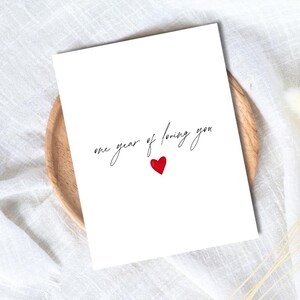 One Year Wedding Anniversary Card | 1 Year Anniversary Card | Anniversary gift for Wife | one year anniversary card husband