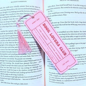 Boek Lovers Club bladwijzer | Feministische bladwijzer | Bookmark ticket | Leuke bladwijzer | Cadeau voor boekenliefhebber | Boekenclub | Vrouw | Kerstcadeau