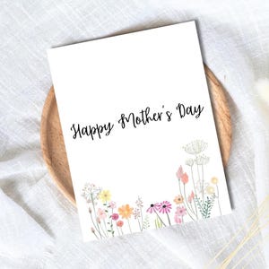 Carte fleurs fête des mères, carte joyeuse fête des mères, carte pour la fête des mères, cartes fête des mères maman pour elle, carte fête des mères pour grand-mère, grand-mère