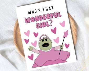 Whos That Wonderful Girl Nanalan Birthday Card For Her Funny Girlfriend Valentines Cards For Wife Anniversary Card Tiktok Meme Card For Her