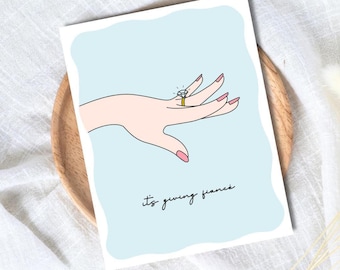 Engagement Card - It's Giving Fiance, Bridal Shower Card