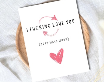 Tarjeta traviesa de San Valentín: regalo de cumpleaños divertido para tu pareja