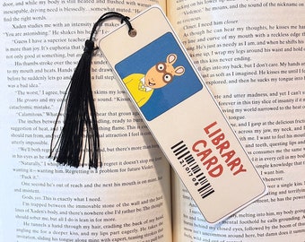 Arthur Library Card Bookmark - Bibliotheekkaart - Geschenken voor leraar - Dubbelzijdig - Boekenliefhebbers - Romantiek Liefhebbers - Cadeau voor lezers - Kerstmis