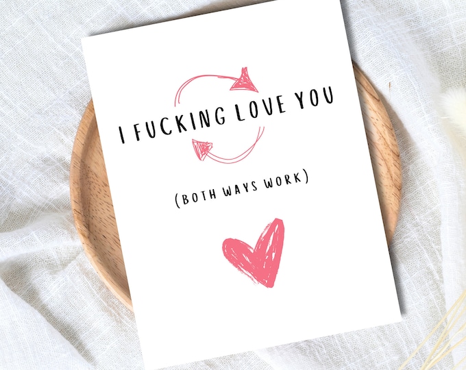 Naughty I Love You Birthday Gift Dirty Valentine’s Day Card Anniversary Card Naughty Birthday Card Husband Wife Boyfriend Girlfriend Partner
