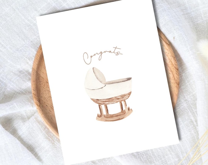 New Parents Card, A New Baby Greeting Card, Pregnant, Congratulations, Baby Shower Card Daughter Niece Granddaughter Goddaughter Child Kids