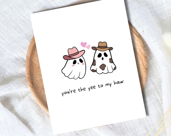 You're The Yee To My Yaw Spooky Love Halloween Card Birthday Card For Husband Wife Boyfriend Girlfriend Couples Partner Funny Birthday Card