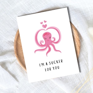 Je suis une ventouse pour toi carte d'amour anniversaire drôle carte d'anniversaire mariage/rencontre sincère anniversaire mari femme petit ami petite amie lui