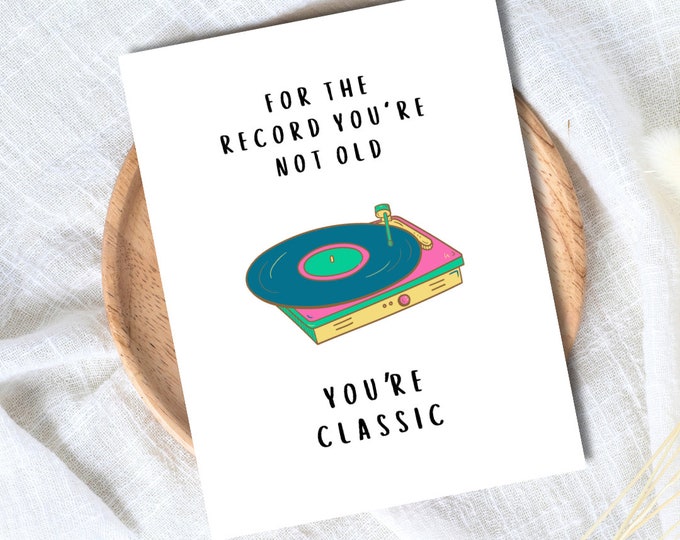 You're Not Old You're Classic Birthday Card | Card For Him | Funny Rude Birthday Card | Birthday Gift for Dad or Boyfriend | Funny Card