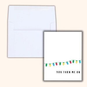 Funny Christmas Card - You Turn Me on Personalized Gift image 3