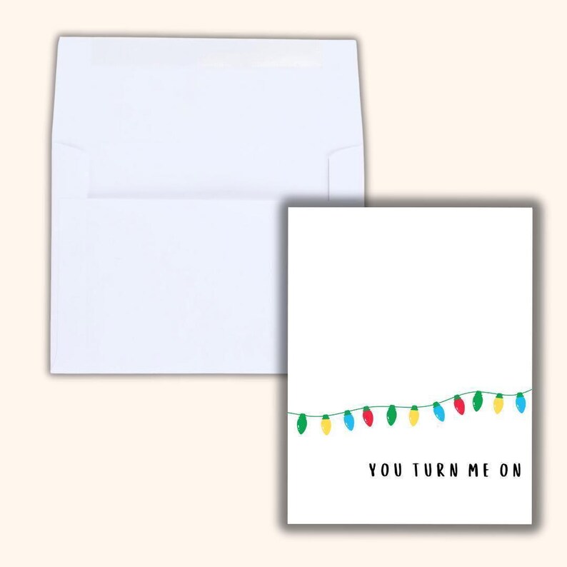 Funny Christmas Card - You Turn Me on Personalized Gift image 3