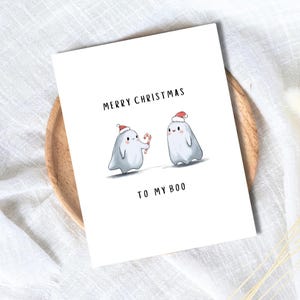 Frohe Weihnachten To My Boo Loving Karte, Freund Weihnachtskarte, Freundin, Weihnachtskarte für Frau, Mann, personalisiertes Weihnachtsgeschenk