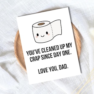 Tarjeta del Día del Padre "Has Limpiado Mi Basura" / Tarjeta Divertida del Día del Padre para Papá, Abuelo y Esposo / Cumpleaños de Papá / Lindo Papá, Abuelo y Abuelo