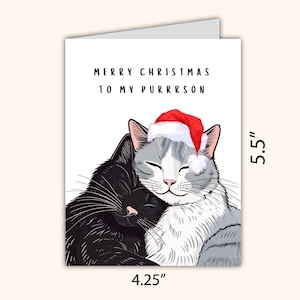 Funny Cat Christmas Card: Merry Christmas To My Purrrson image 3