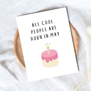 Tarjeta de cumpleaños de mayo / Tarjeta de cumpleaños divertida / Tarjeta de cumpleaños / Tarjeta de cumpleaños divertida y divertida para hermana / Marido, esposa, novio, novia, pareja