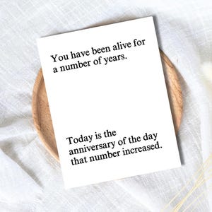 Carte de joyeux anniversaire, carte d'anniversaire drôle, carte d'anniversaire pour mari femme petit ami petite amie lui carte d'anniversaire pour meilleur ami, carte Bestie