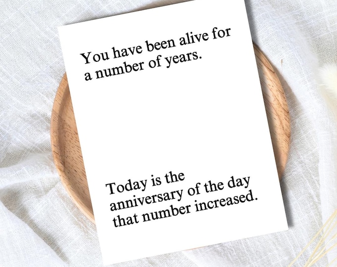 Happy Birthday Card, Funny Birthday Card, Birthday Card For Husband Wife Boyfriend Girlfriend Him Birthday Card For Best Friend, Bestie Card