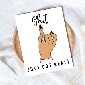 Vous êtes fiancés Jolie carte de fiançailles pour jeunes mariés ou fiancés, carte de mariage pour elle, carte de fiançailles pour soeur, cousin