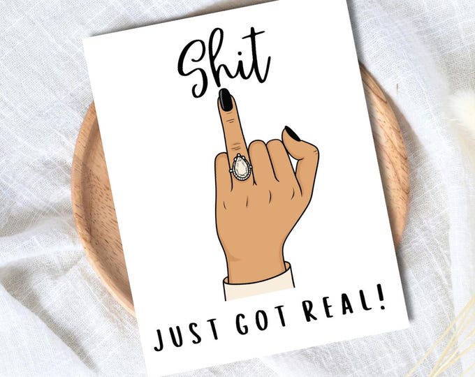 You're Engaged Cute Congrats Engagement Card For Newly Married or Engaged Couple, Wedding Card For Her, Engagement Card For Sister, Cousin